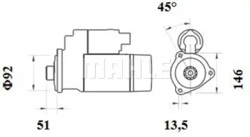 Стартер MAHLE MS 886