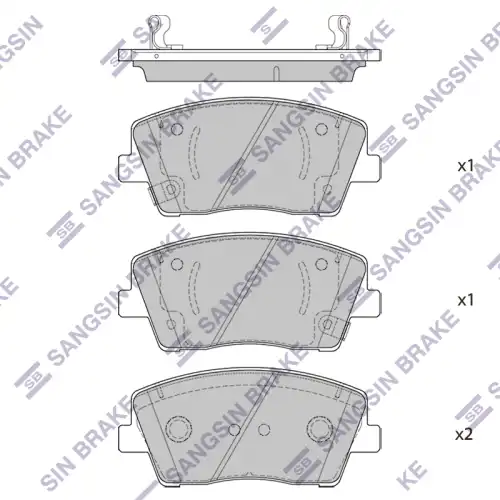 Тормозные колодки дисковые передняя ось SANGSIN SP1876