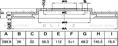 Тормозной диск BLITZ BS0502