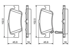 Тормозные колодки дисковые BOSCH 0 986 494 182