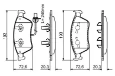 Тормозные колодки дисковые BOSCH 0 986 494 200