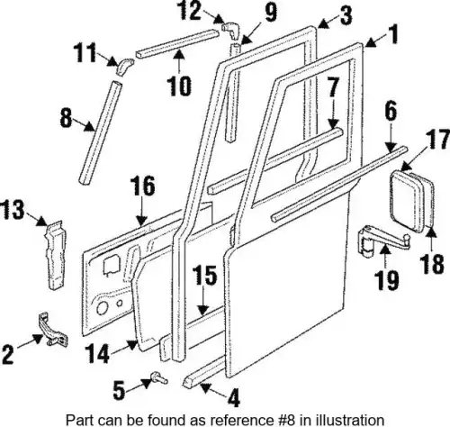 Filler sloping, LH MUC1731 LAND ROVER
