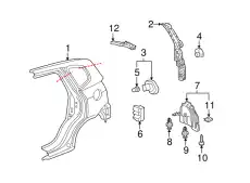 Подкрылок HONDA 74591-TK6-A00