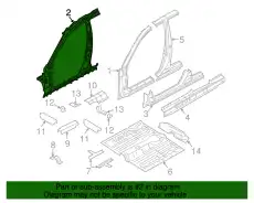 Panel assy - side inner, lh 712011E300 HYUNDAI
