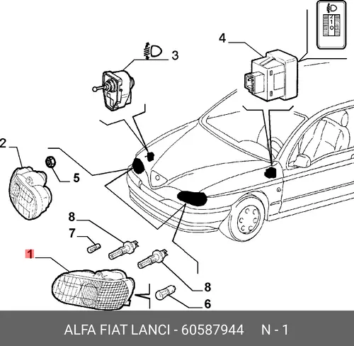 Фара ALFA ROMEO 60587944