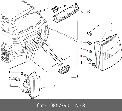 Автолампа ALFA ROMEO 10857790