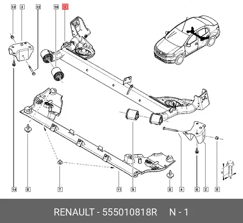 Рычаг подвески RENAULT 555010818R