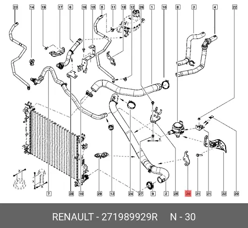 КРОНШТЕЙН ПАТРУБКА 271989929R RENAULT