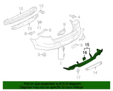 НАСТАВКА ЗАДНЕГО БАМПЕРА 6410B007 MITSUBISHI
