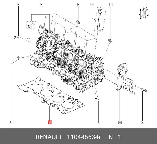 Прокладка ГБЦ RENAULT 110446634R