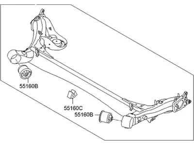 траверса подвески 551002V500 HYUNDAI