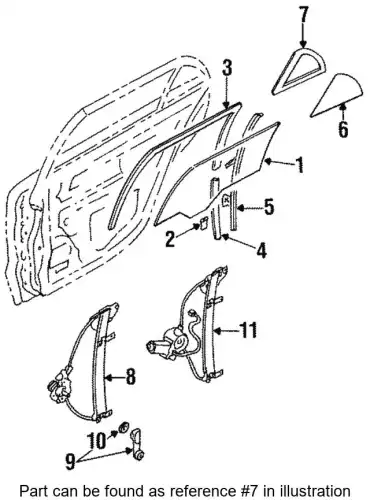 УПЛОТНИТЕЛЬ СТАЦИОНАРНОГО СТЕКЛА ДВЕРИ MB843371 MITSUBISHI