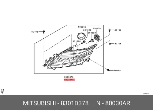 Фара MITSUBISHI 8301D378
