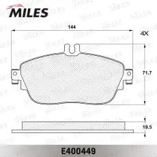 Тормозные колодки дисковые передняя ось MILES E400449