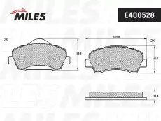 Тормозные колодки дисковые передняя ось MILES E400528