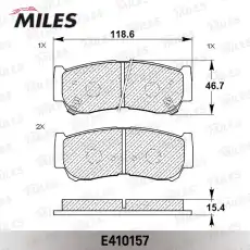 Тормозные колодки дисковые задняя ось MILES E410157