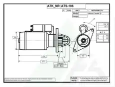 Starter Toyota 1.0 kw ATS186 AES