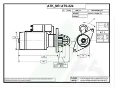 Starter Toyota 1.4 kw ATS224 AES