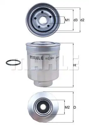 Топливный фильтр MAHLE KC 389D