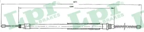 Трос ручного тормоза C0624B LPR