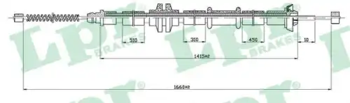 ТРОС РУЧНОГО ТОРМОЗА C1042B LPR