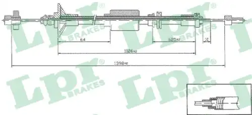 Трос управления сцеплением C0184C LPR