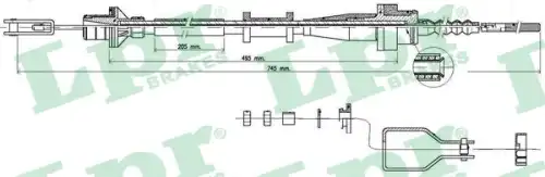 Трос управления сцеплением C0117C LPR