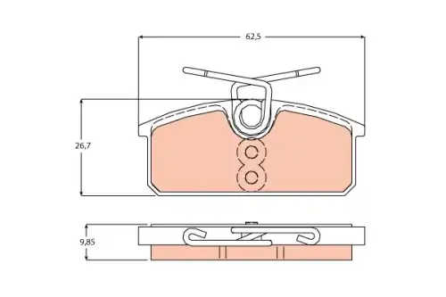 Тормозные колодки дисковые TRW GDB2165