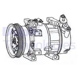 Компрессор кондиционера /PAG 46/ Type Delphi CS20533