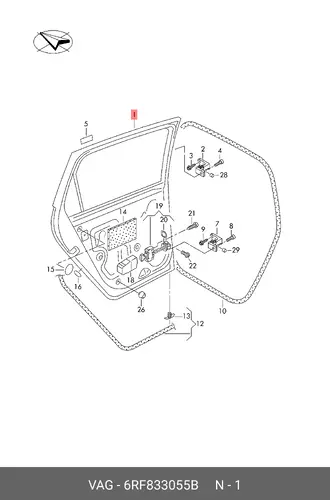 Дверь 6RF833055B VAG