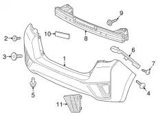 Решетка бампера HONDA 71507-T5R-A00