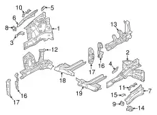 Bracket assy - fender & bumper mounting, lh 64577H8000 KIA
