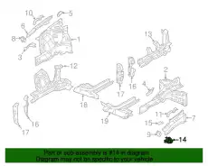 Bracket assy - fender & bumper mounting, lh 64577H8000 KIA