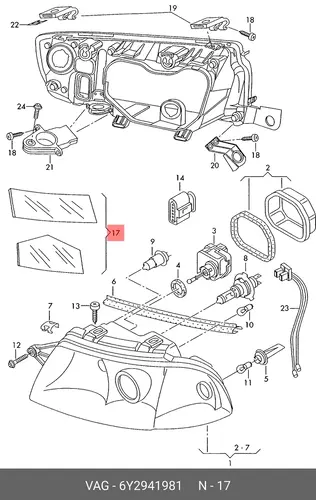 Защитная плёнка для фар 6Y2941981 VAG
