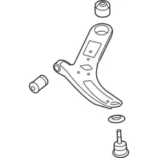 Arm complete - front lower, rh 54501H9000 HYUNDAI