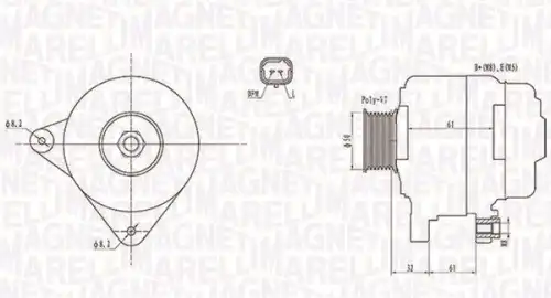 Генератор 063731959010 MAGNETI MARELLI