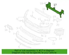 Усилитель бампера VAG 17A807109F