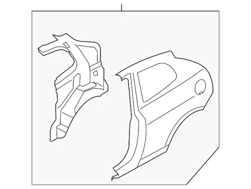 Panel assy - quarter complete, rh 702001E3A1 HYUNDAI