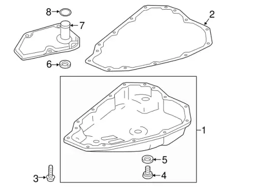 Поддон картера КПП MITSUBISHI 2705A051