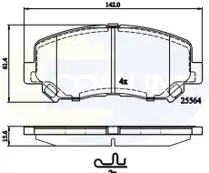Тормозные колодки дисковые COMLINE CBP32252