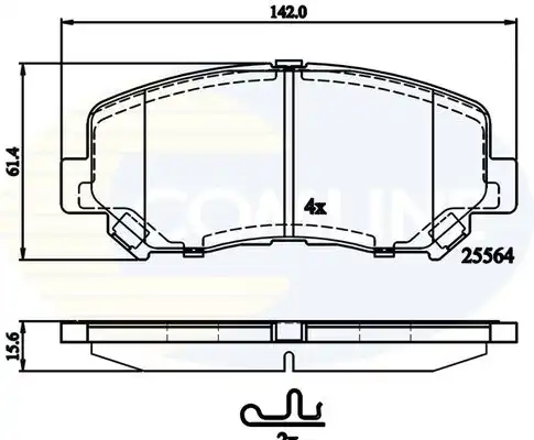 Тормозные колодки дисковые COMLINE CBP32252