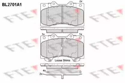 Тормозные колодки дисковые FTE BL2701A1