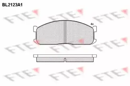 Тормозные колодки дисковые FTE BL2123A1