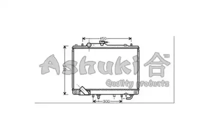 Радиатор системы охлаждения двигателя ASHUKI C551-08