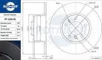 Тормозной диск ROTINGER RT 1169-GL полный ,