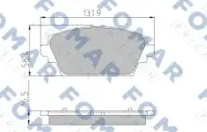 Тормозные колодки дисковые FOMAR FO 908481