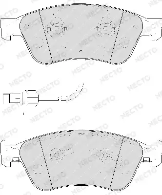 Тормозные колодки дисковые NECTO FD7210A