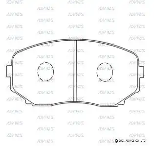 Тормозные колодки дисковые передняя ось ADVICS E1N053