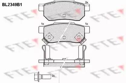 Тормозные колодки дисковые FTE BL2349B1