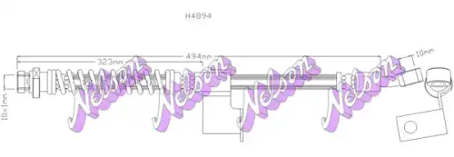 ШЛАНГ ТОРМОЗНОЙ H4894 NELSON